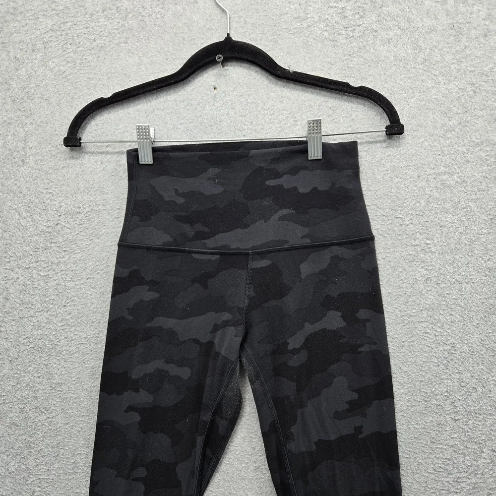 Lululemon Women Activewear Pants 4 Black Align Legging Camouflage Yoga